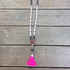 Howlite, black tourmaline necklace by Katherine Morris Designs